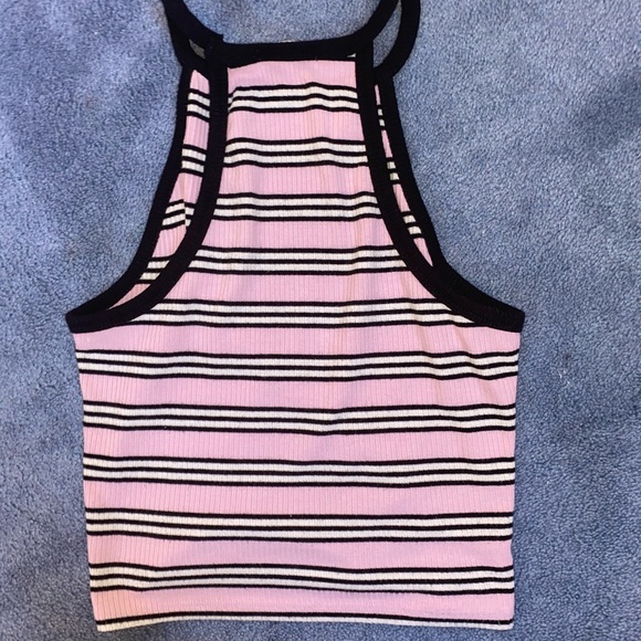 Striped Pink Tank Top - Picture 2 of 3